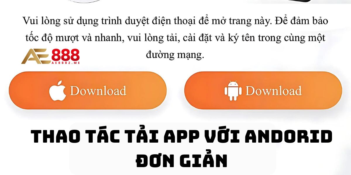 tải app ae888 trên điện thoại android